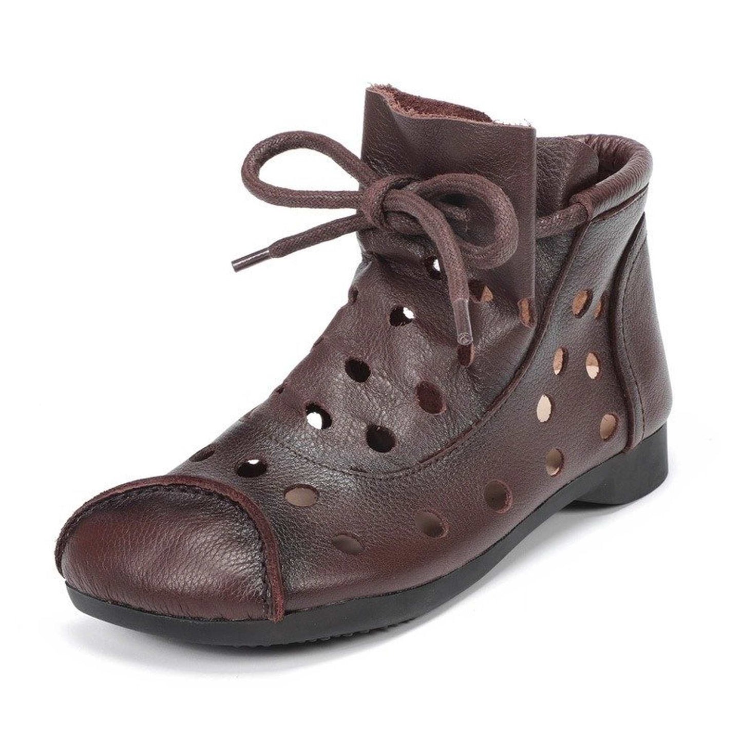 hollow breathable full grain leather sandal boots for s 06