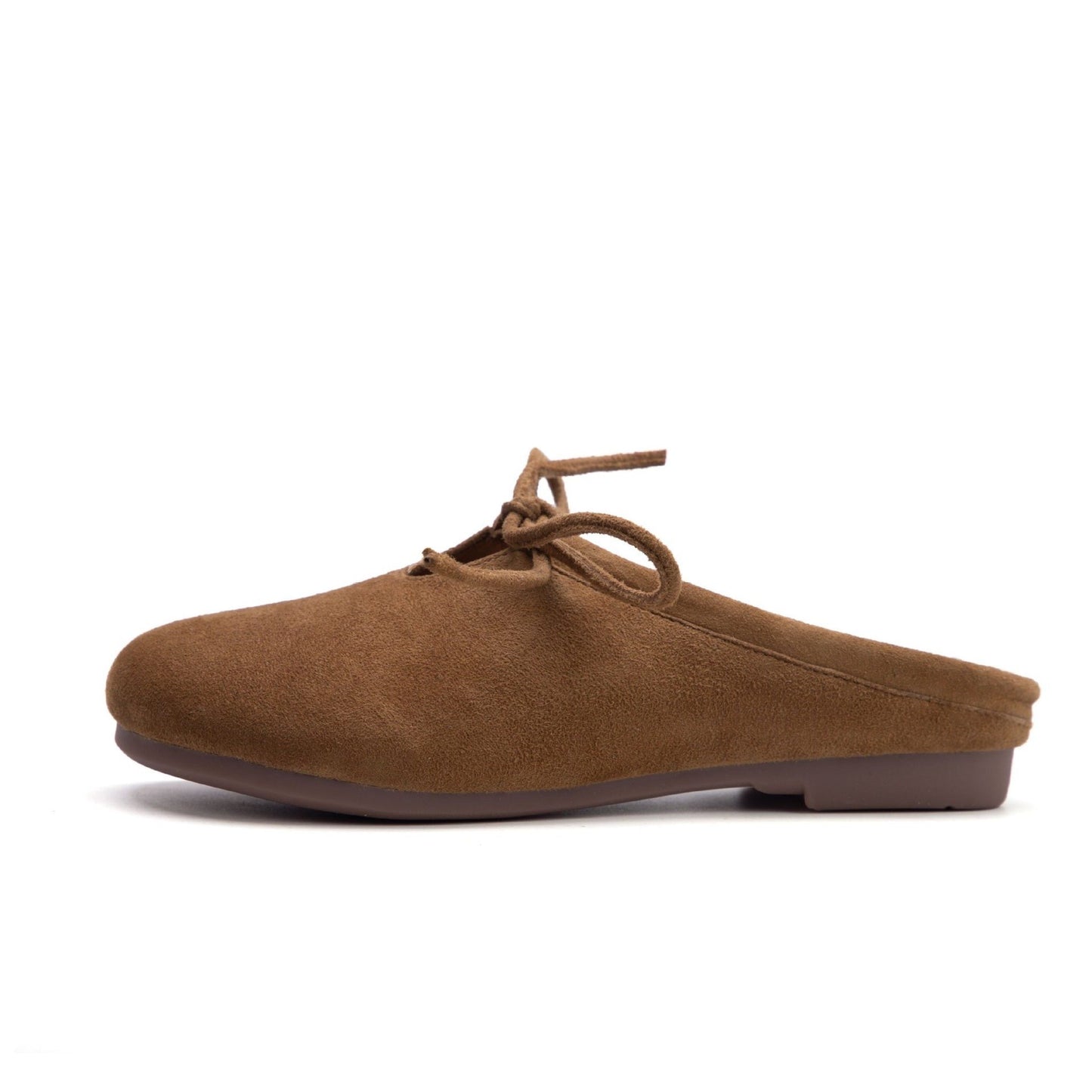 soft sheepskin closed toe half slippers for spring in l 09