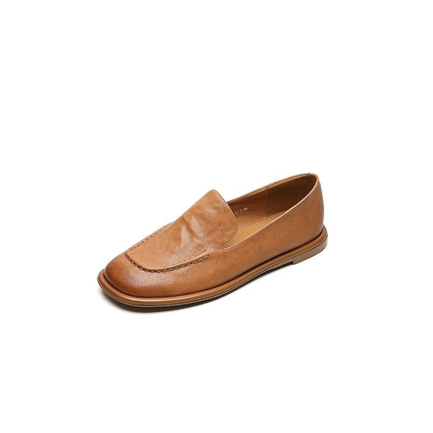 soft sheepskin round toe flat shoes for autumn in black 04