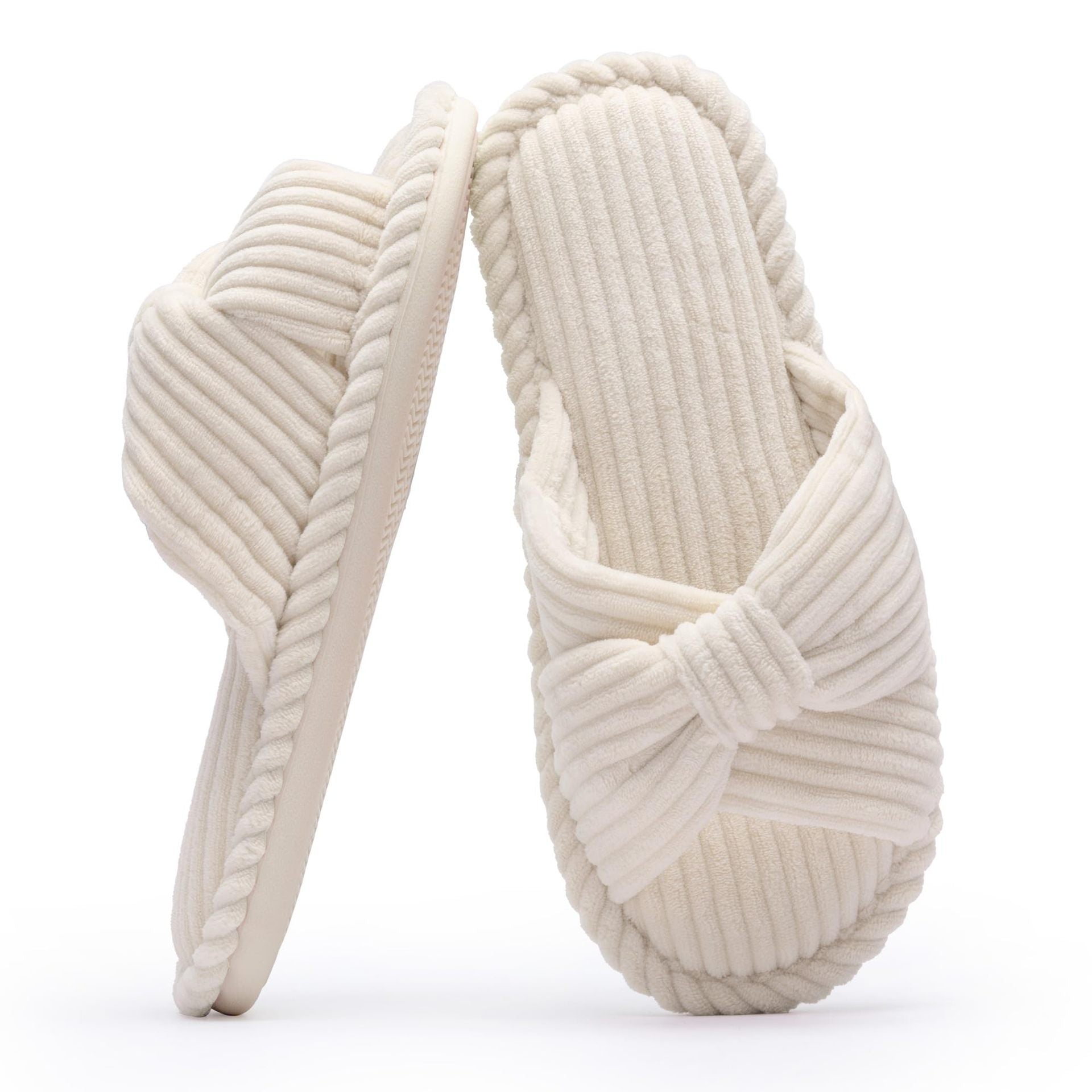 Bow Corduroy Slippers