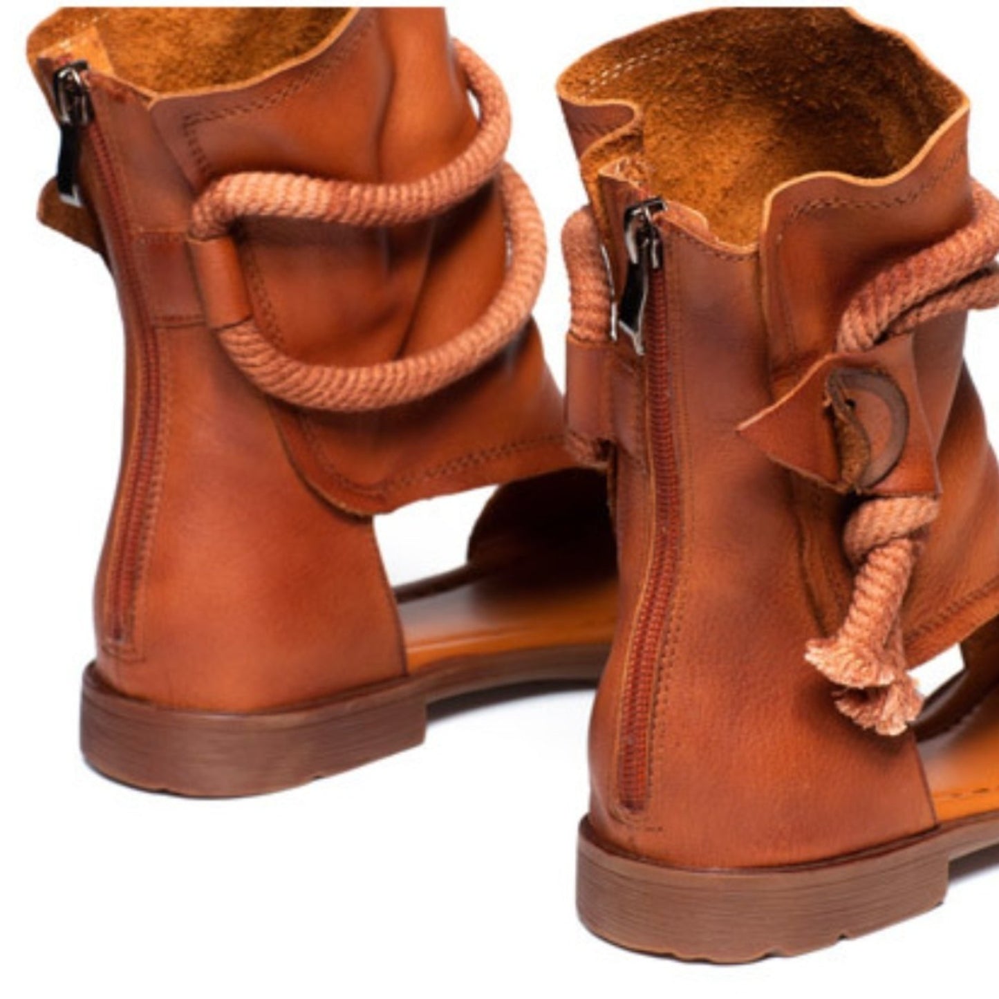 Wide Fit Round Toe Grain Leather Ankle Strap Sandals Handmade Retro Uniform Shoes