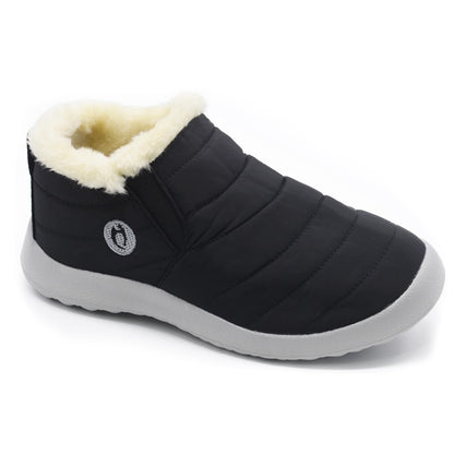 HAJINK Winter Boots for Women Lightweight Comfortable Plush Waterproof Stylish Solid Color Ladies Ankle Shoes