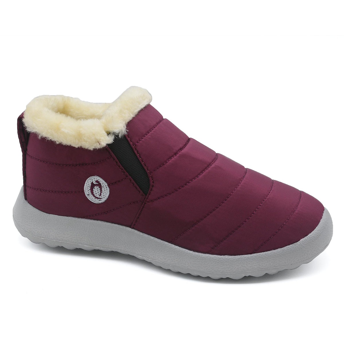 HAJINK Winter Boots for Women Lightweight Comfortable Plush Waterproof Stylish Solid Color Ladies Ankle Shoes