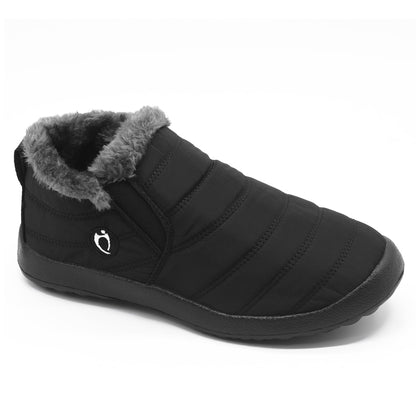 Women Boots Warm Lightweight Waterproof Soft Slip-On Casual Black Ankle Winter Snow Shoes