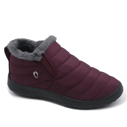 Women Boots Warm Lightweight Waterproof Soft Slip-On Casual Black Ankle Winter Snow Shoes