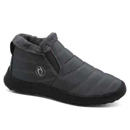 Women Boots Warm Lightweight Waterproof Soft Slip-On Casual Black Ankle Winter Snow Shoes