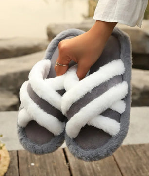 Cross Fluffy Slippers