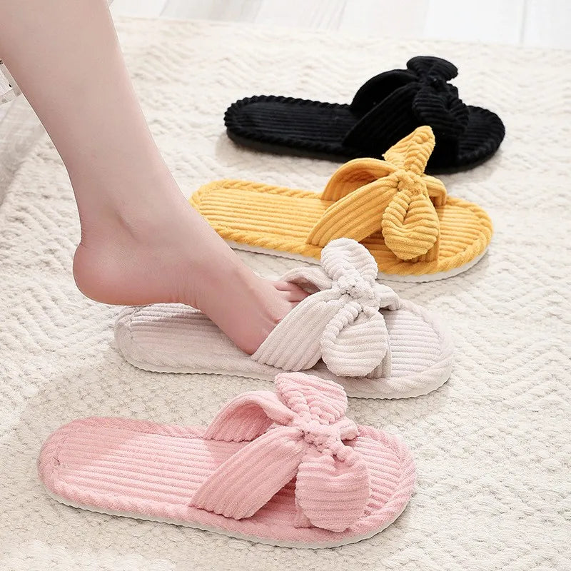 Cute Bow Slippers