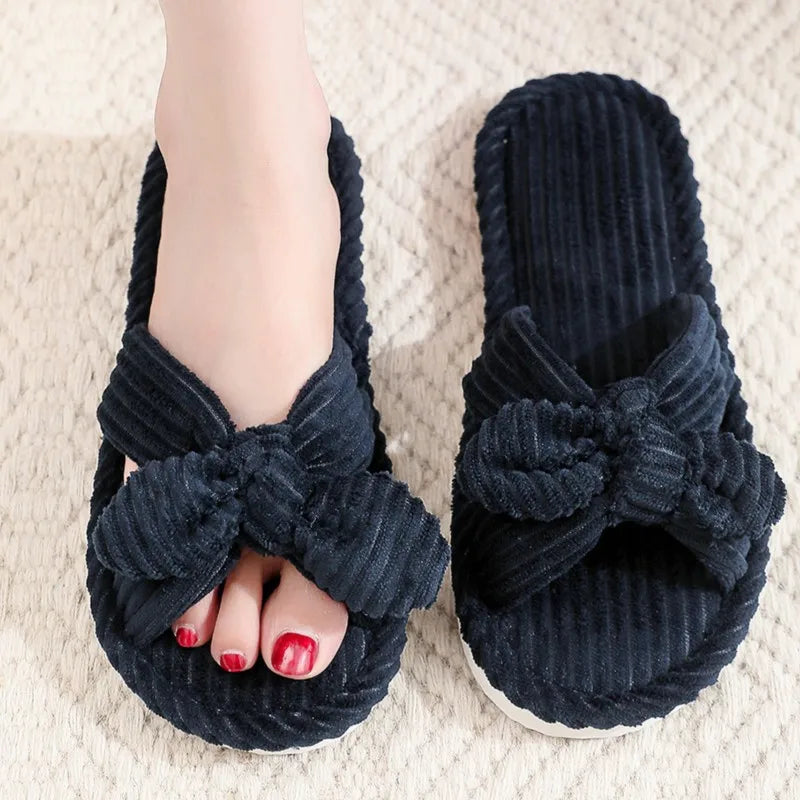 Cute Bow Slippers