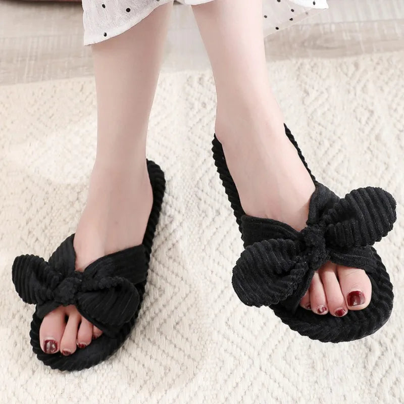 Cute Bow Slippers