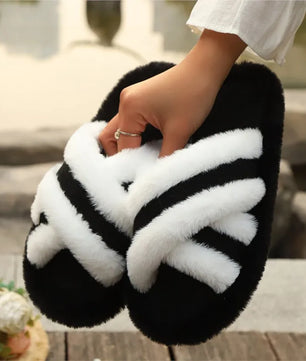 Cross Fluffy Slippers