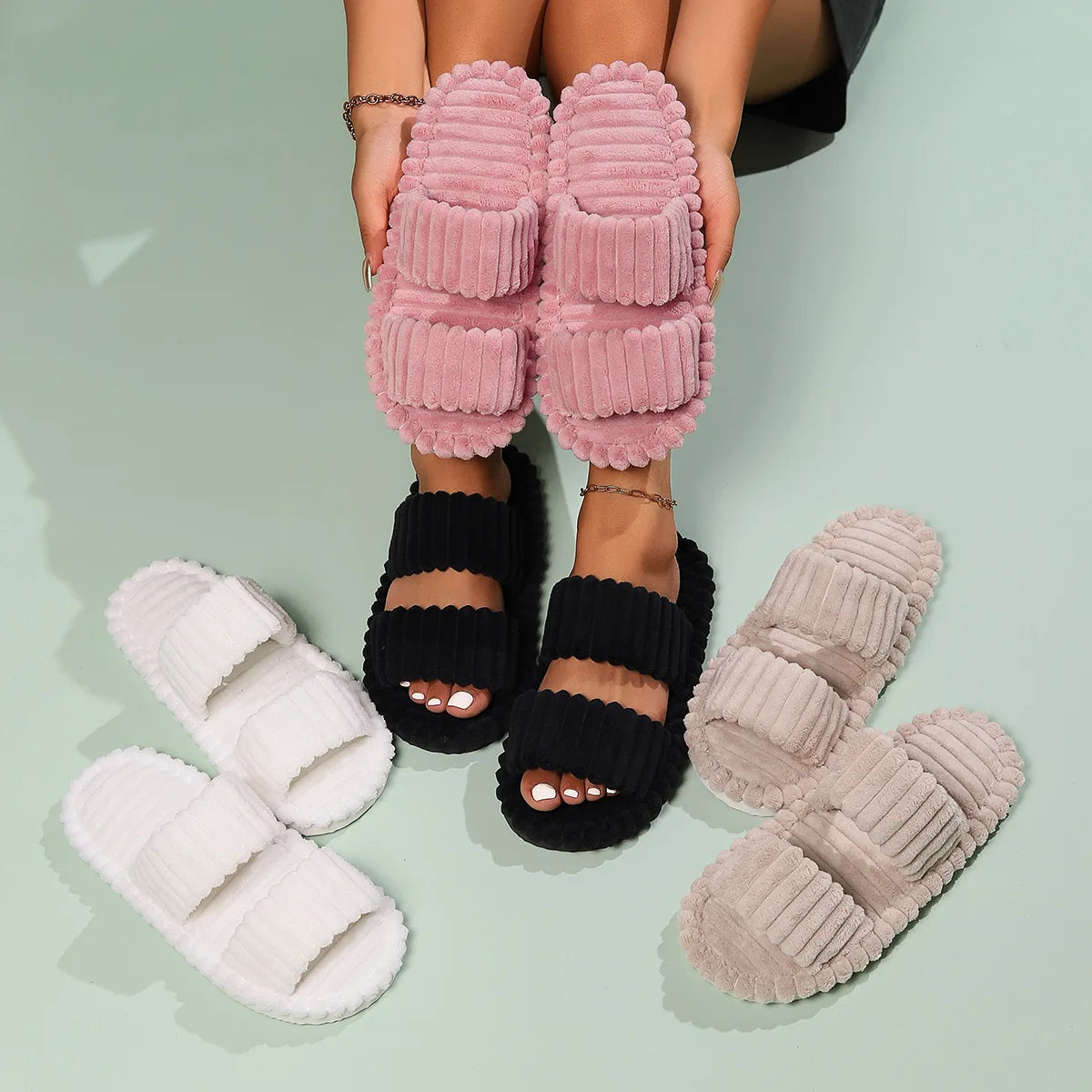 Double Strap Slippers