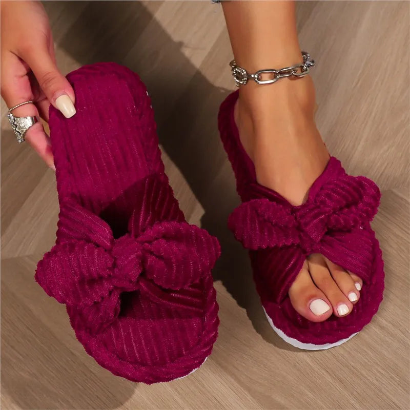 Cute Bow Slippers