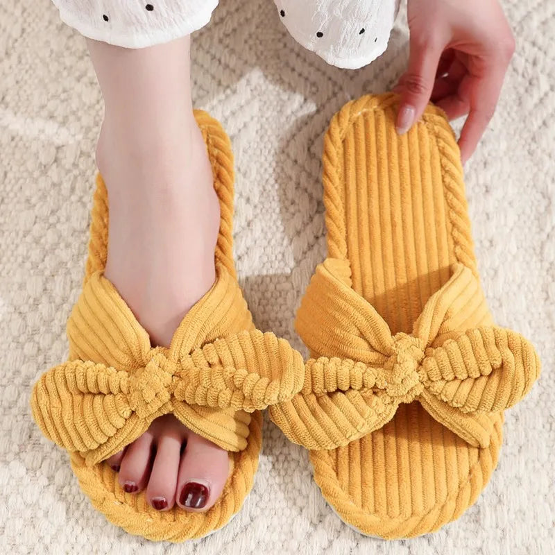 Cute Bow Slippers