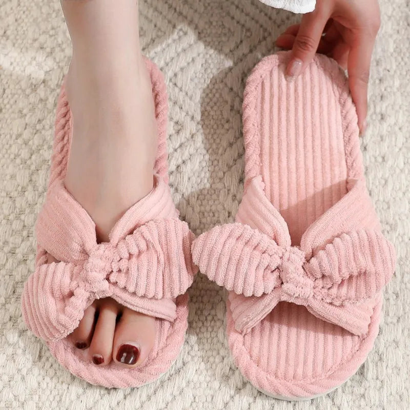Cute Bow Slippers