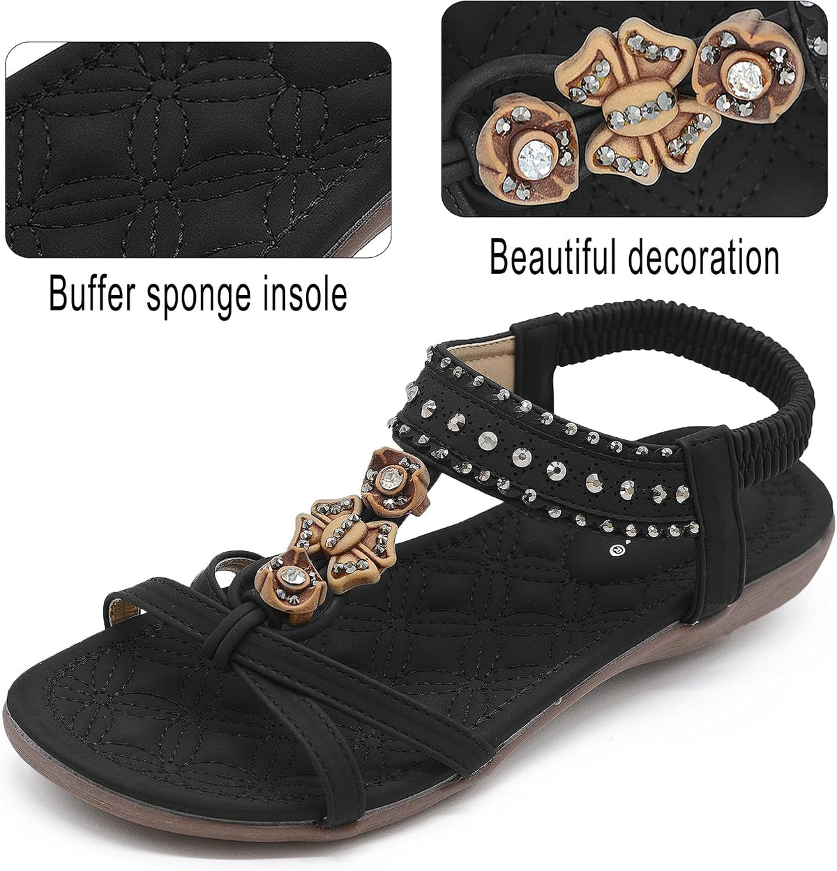 HAJINK Bohemian Flat Slip-On Sandals - 3