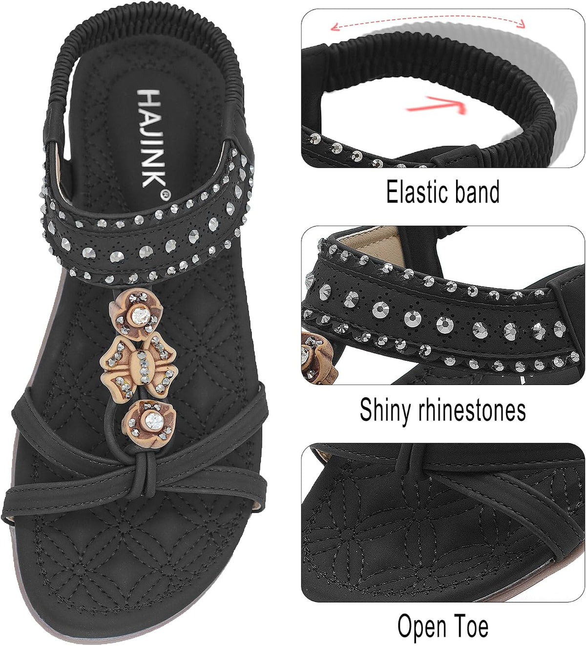 HAJINK Bohemian Flat Slip-On Sandals - 4