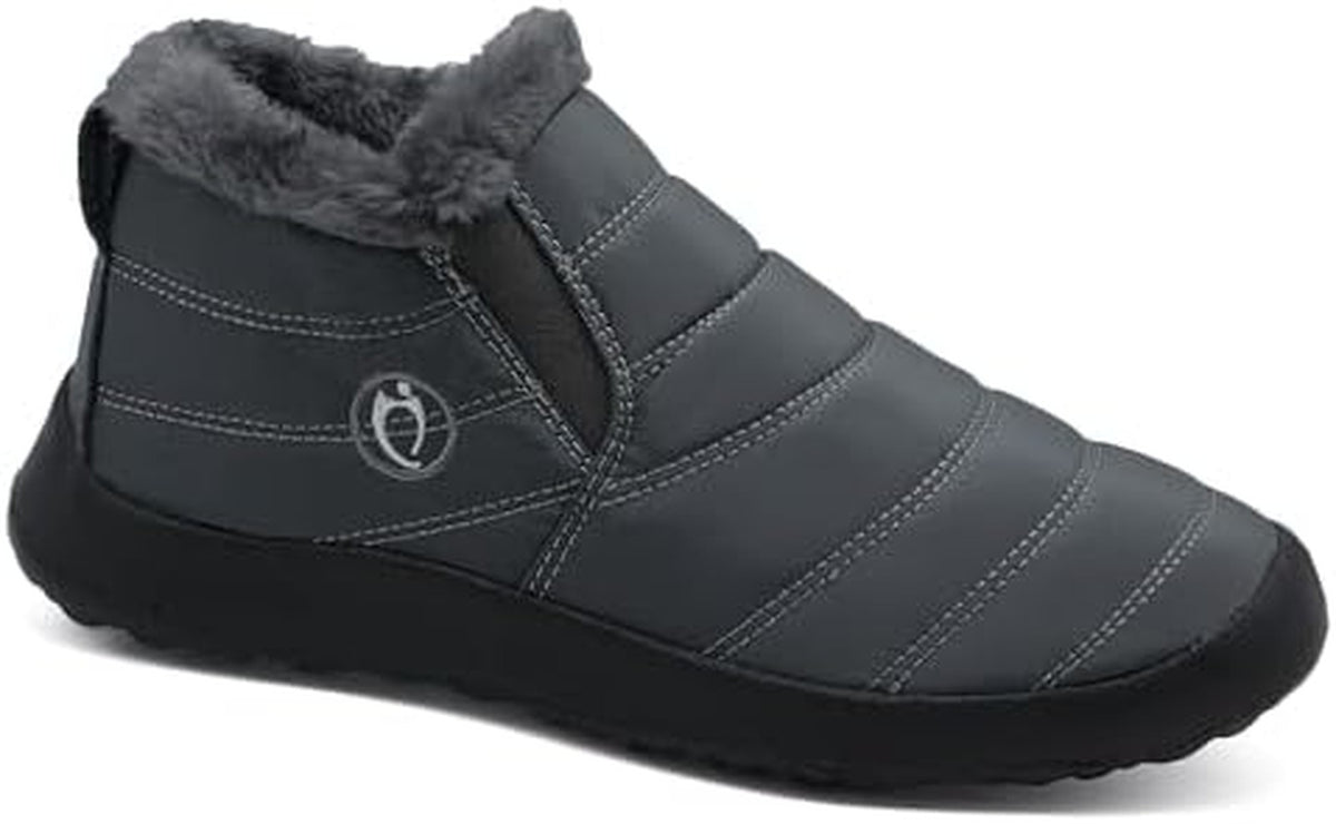 HAJINK Waterproof Slip-On Snow Ankle Boots - Grey