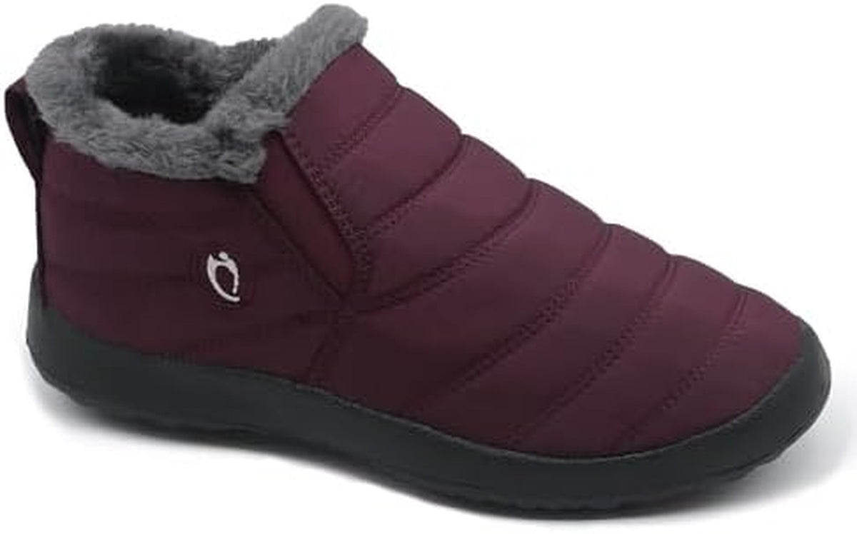 HAJINK Waterproof Slip-On Snow Ankle Boots - Burgundy