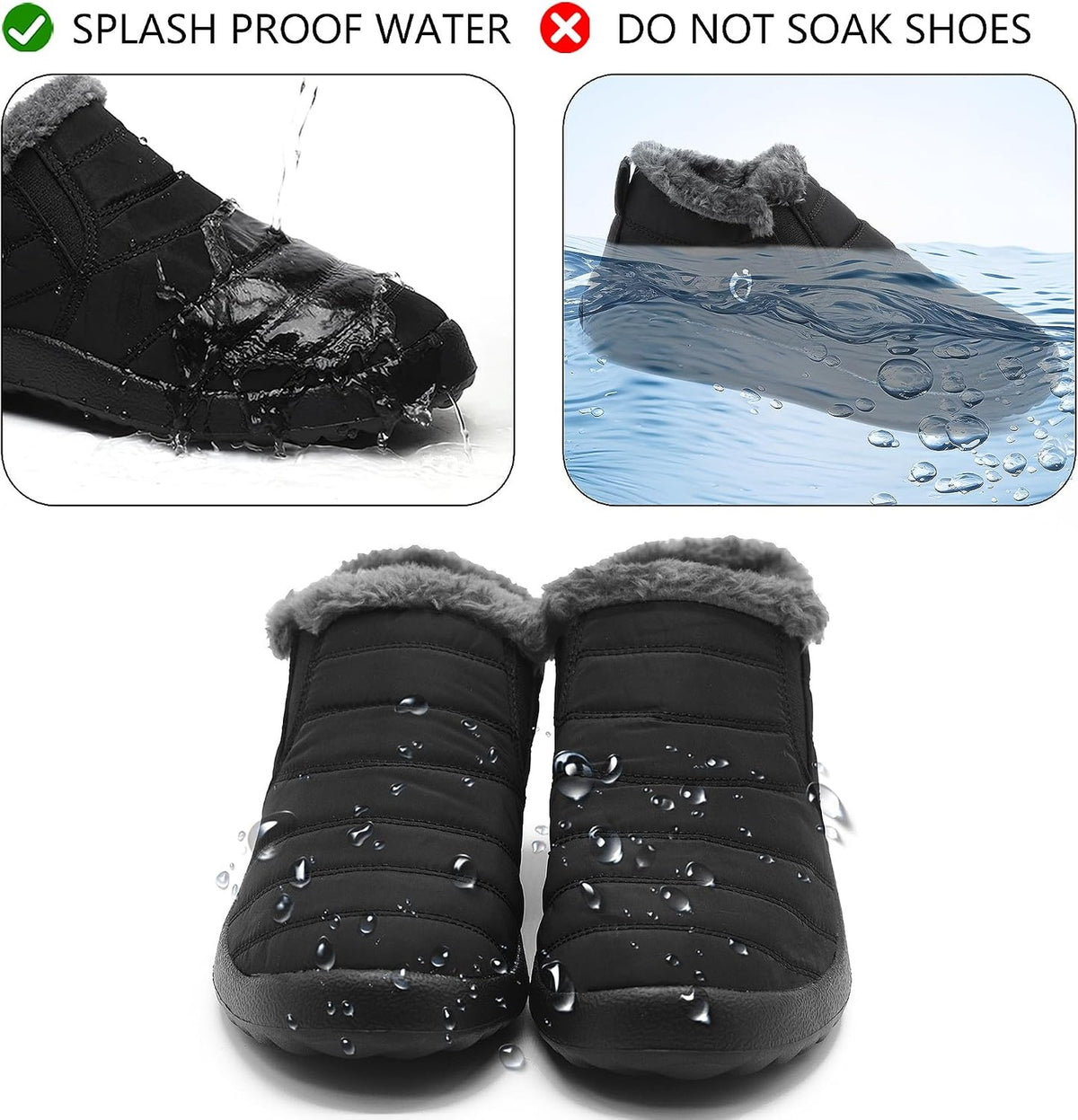 HAJINK Waterproof Slip-On Snow Ankle Boots - 05-waterproof