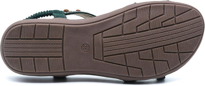 HAJINK Bohemian Flat Walking Sandals - 6