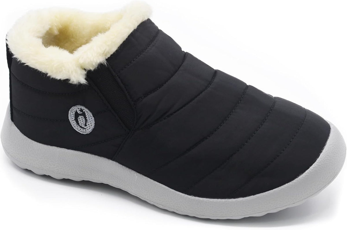 HAJINK Plush Waterproof Ankle Boots - Black