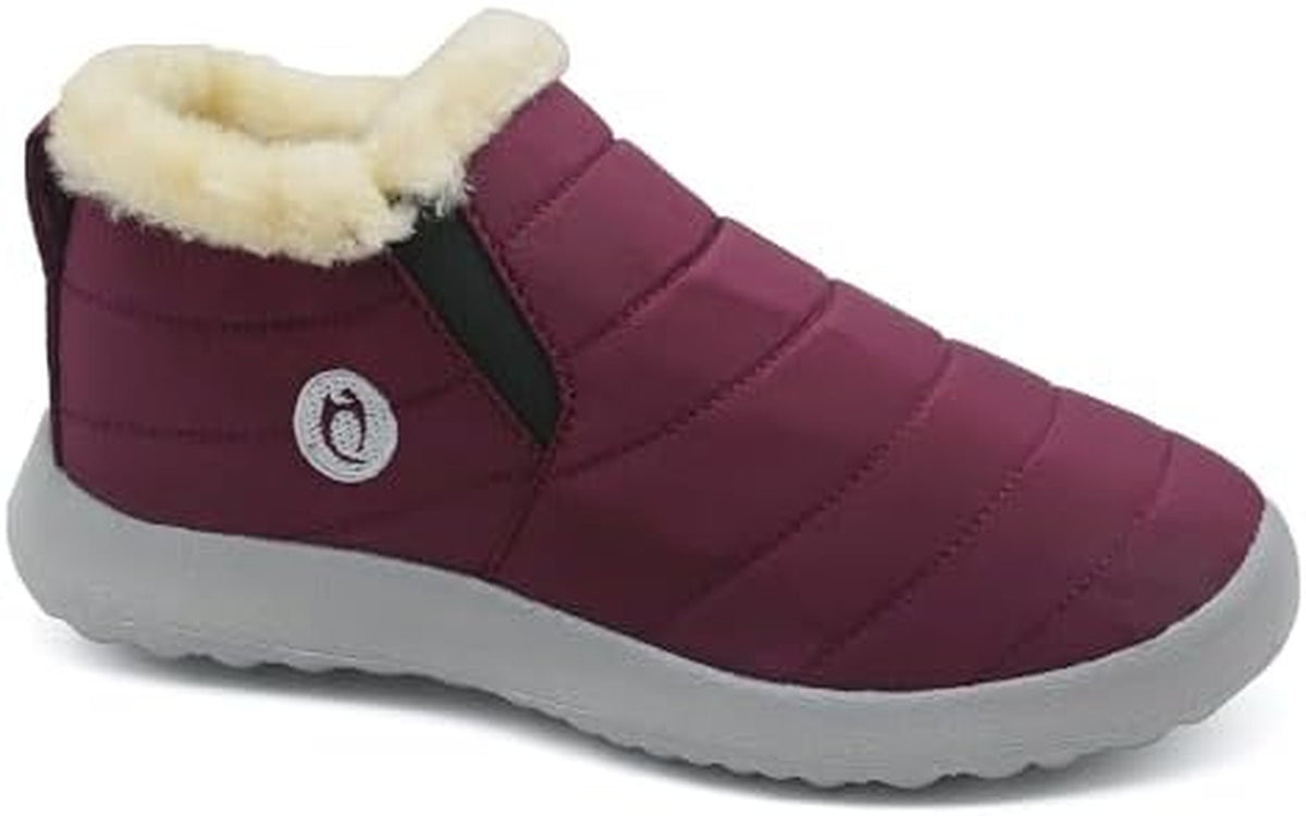 HAJINK Plush Waterproof Ankle Boots - Burgundy