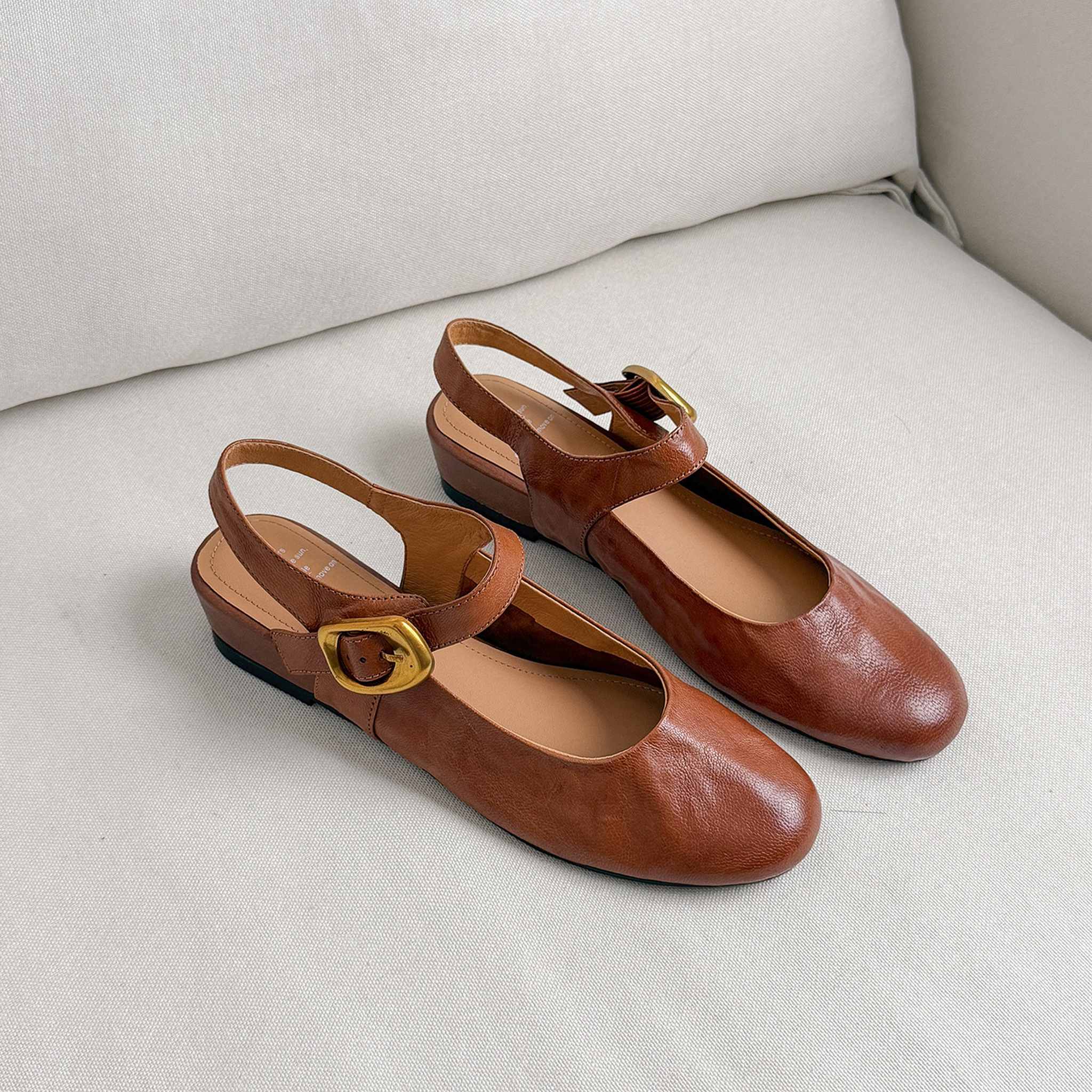 artistic retro sheepskin wedge heel open back mary jane 05