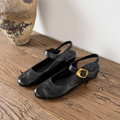 artistic retro sheepskin wedge heel open back mary jane 06