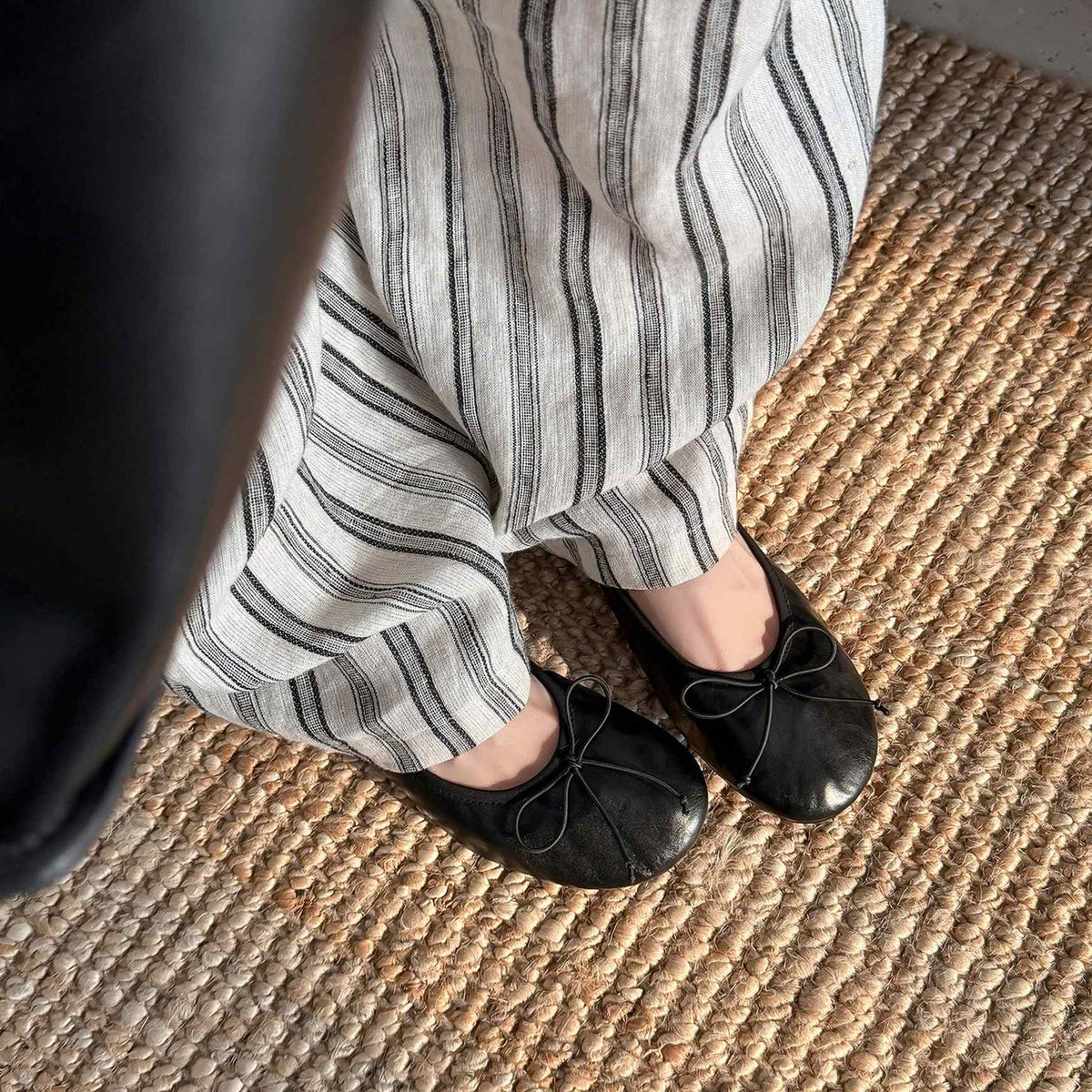 HAJINK Bowknot Cowhide Flats 08