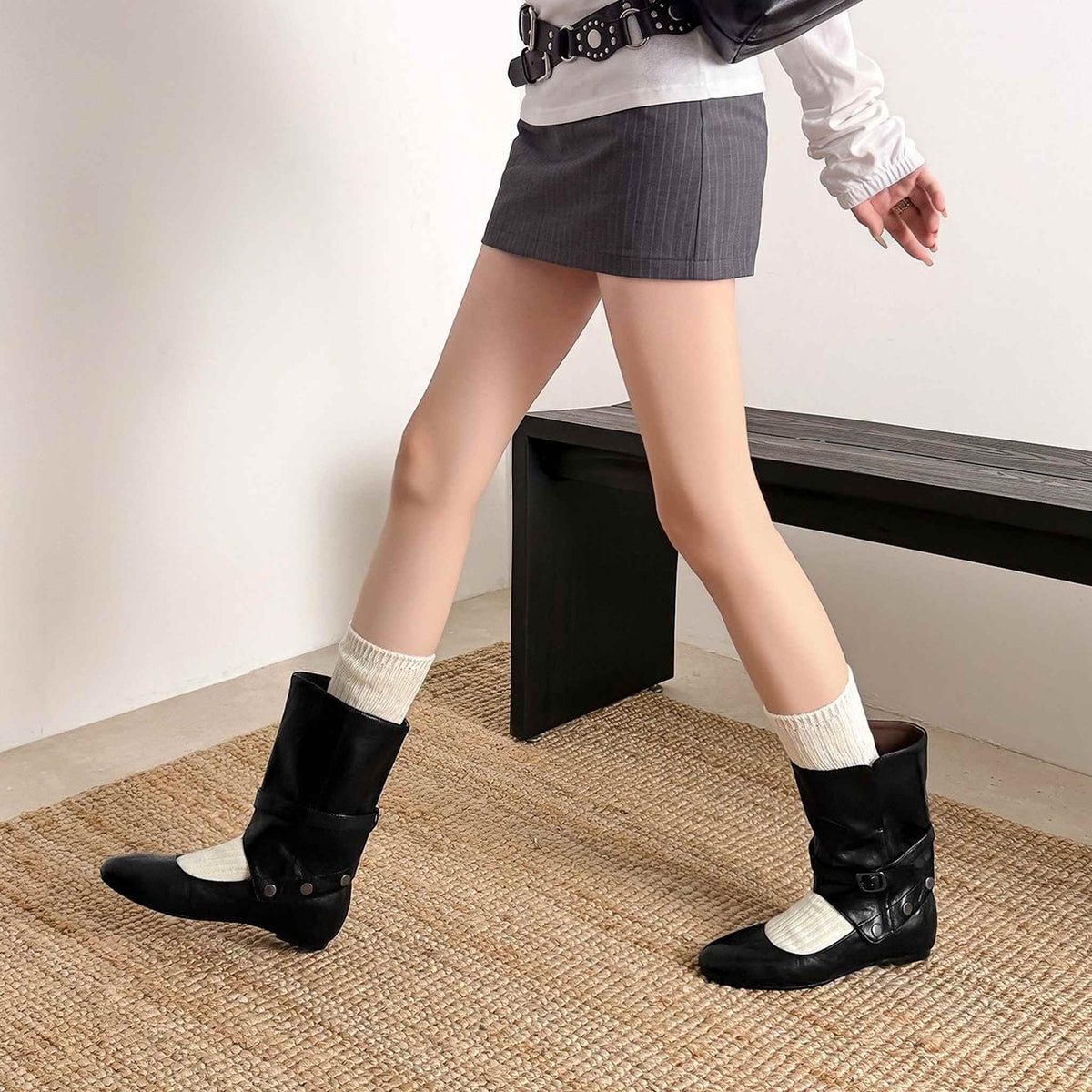HAJINK Leather Ankle Boots 04