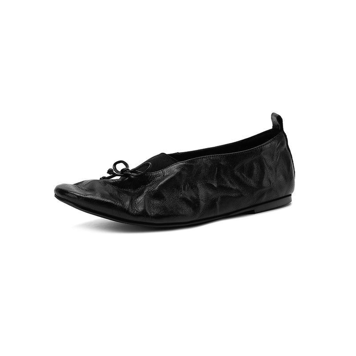 HAJINK Round Toe Bowknot Sheepskin Flats 07