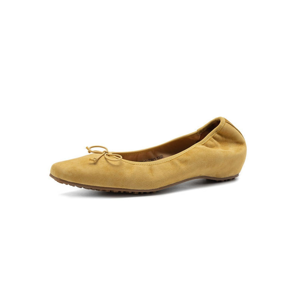 HAJINK Square Toe Bowknot Shallow Leather Flats 06