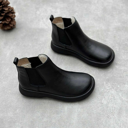 handmade fleece lined soft sole leather chelsea boots f 02