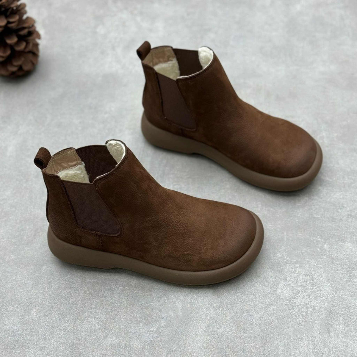 handmade fleece lined soft sole leather chelsea boots f 03