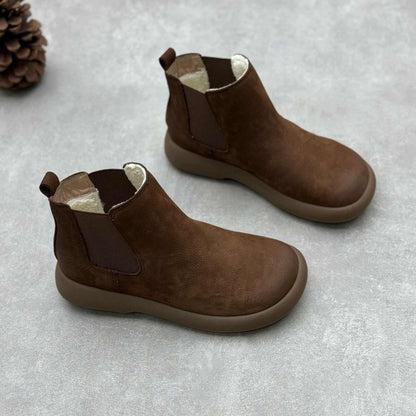 handmade fleece lined soft sole leather chelsea boots f 03