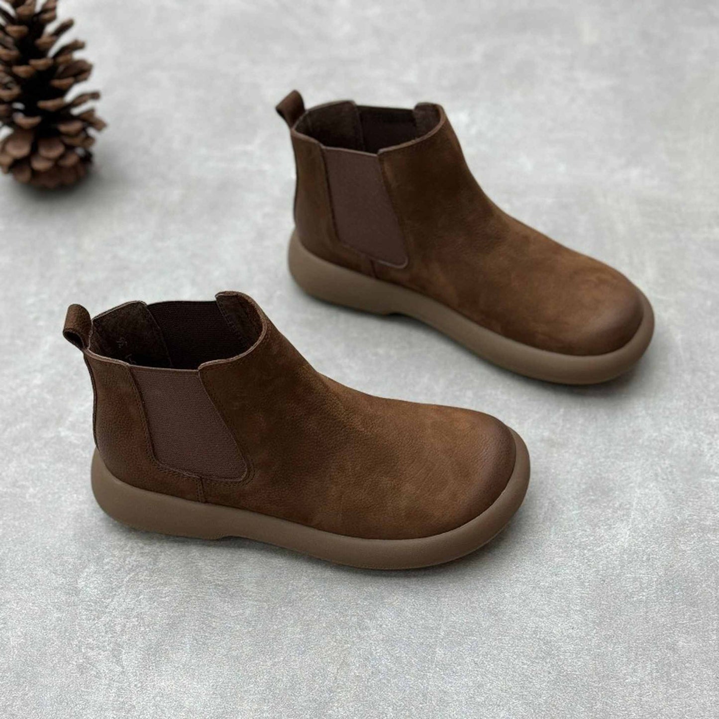 handmade fleece lined soft sole leather chelsea boots f 05