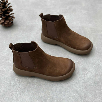 handmade fleece lined soft sole leather chelsea boots f 05