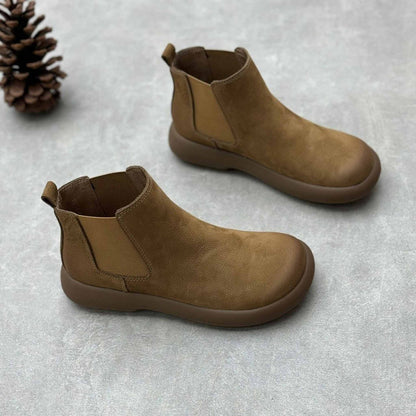handmade fleece lined soft sole leather chelsea boots f 06