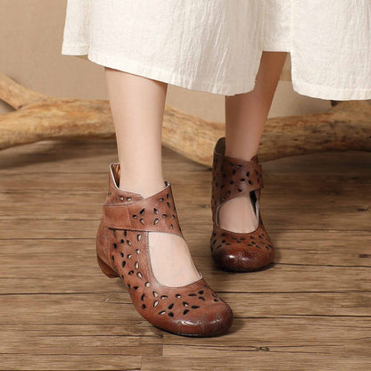 handmade hollow national style one pedal roman sandal b 03