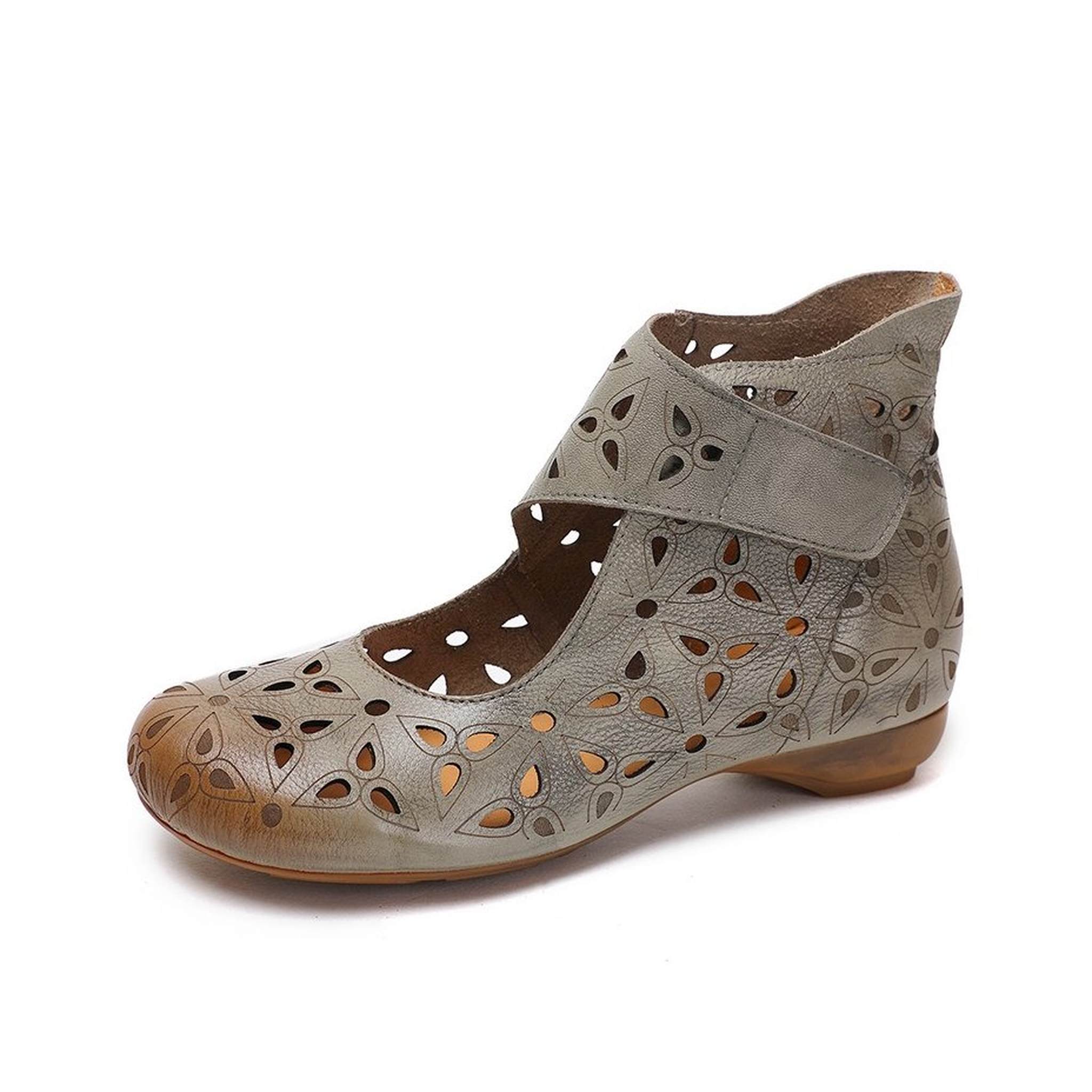 handmade hollow national style one pedal roman sandal b 05