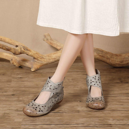 handmade hollow national style one pedal roman sandal b 07