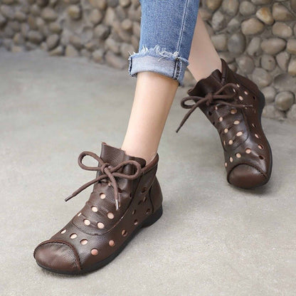 hollow breathable full grain leather sandal boots for s 04