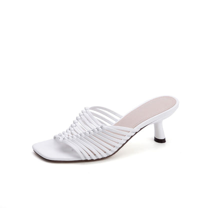 open toe woven stiletto heel mule sandals for summer in 02