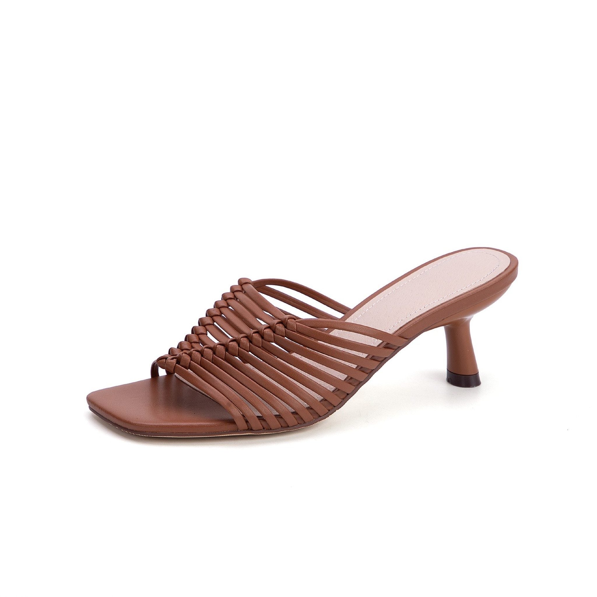 open toe woven stiletto heel mule sandals for summer in 03