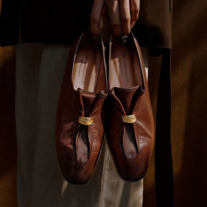 retro old money slip on deep cut leather loafers for sp 01