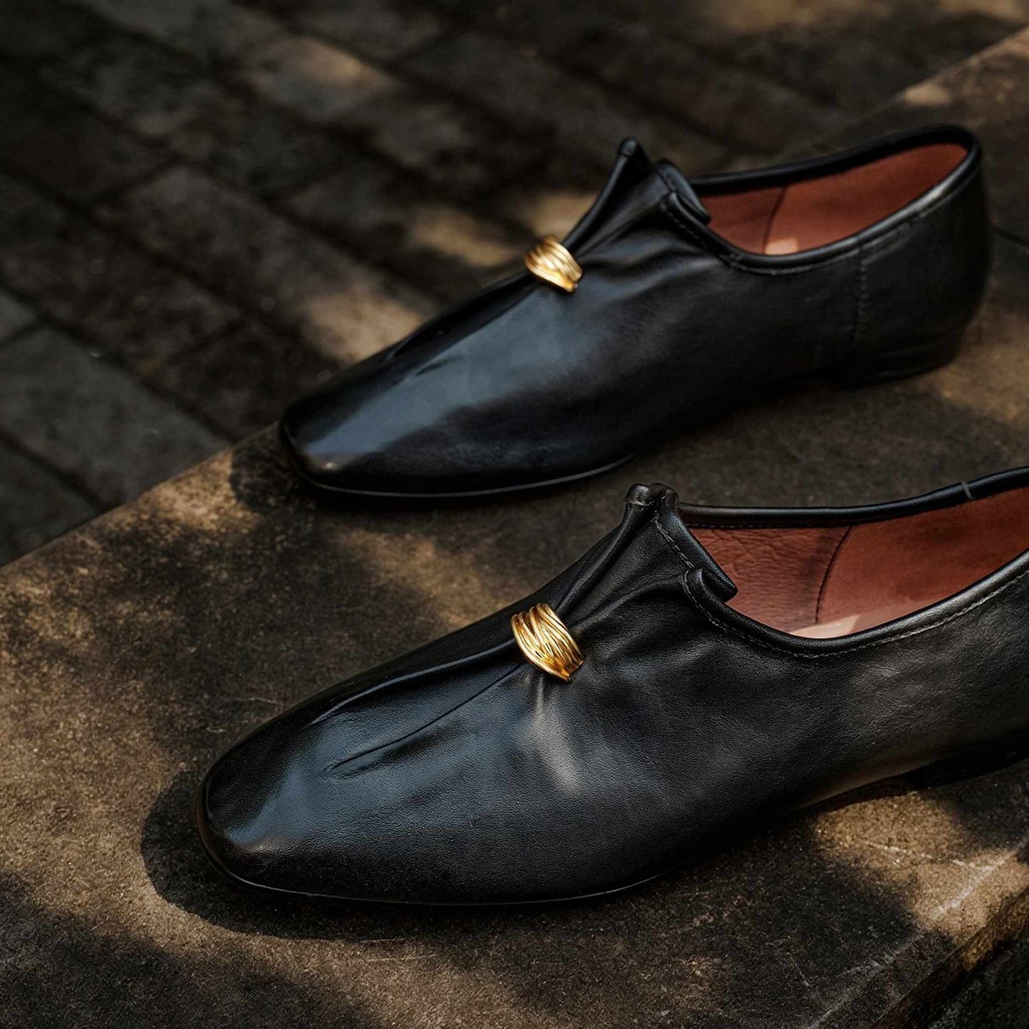 retro old money slip on deep cut leather loafers for sp 03