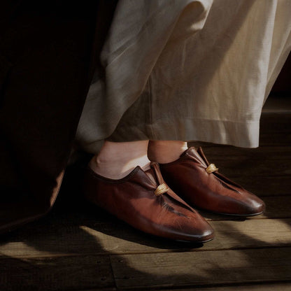retro old money slip on deep cut leather loafers for sp 04