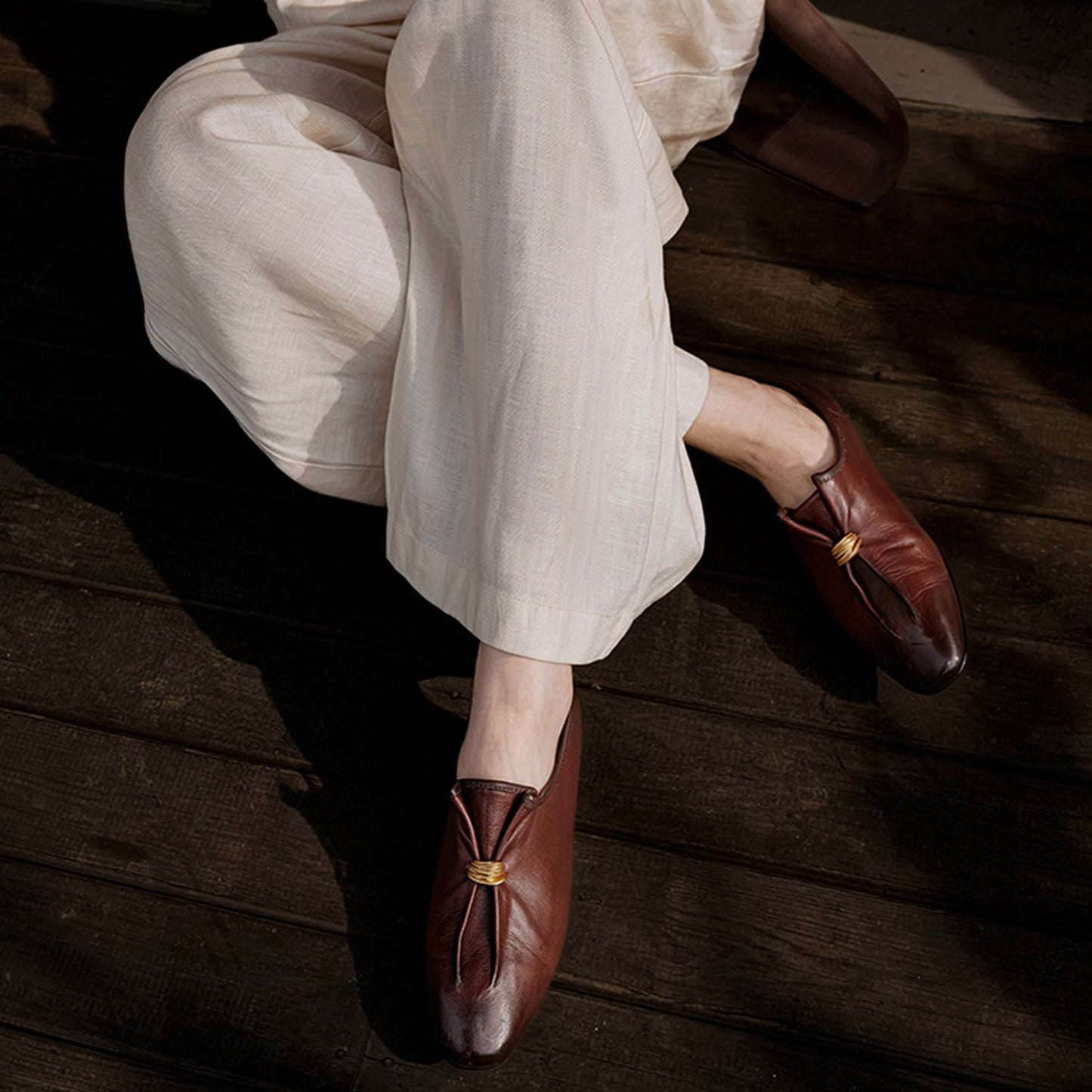 retro old money slip on deep cut leather loafers for sp 08