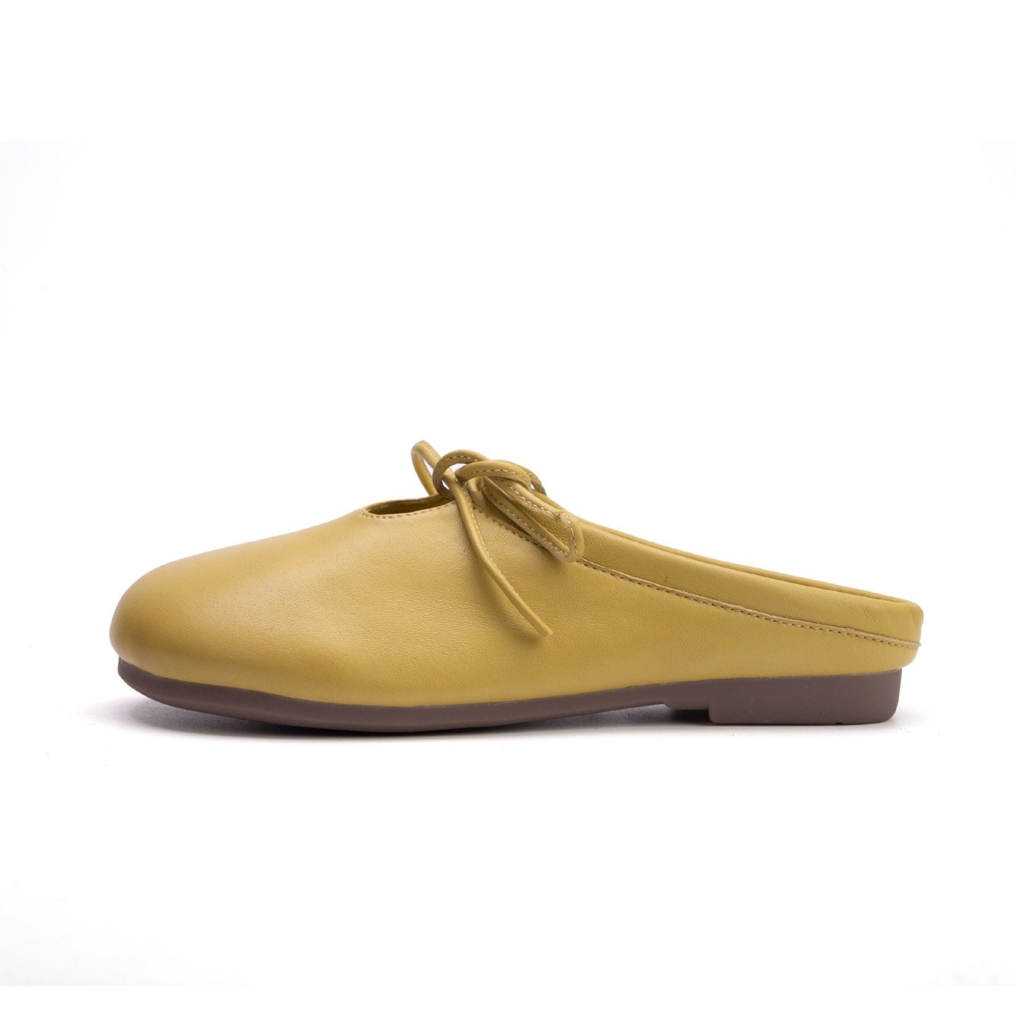 soft sheepskin closed toe half slippers for spring in l 04